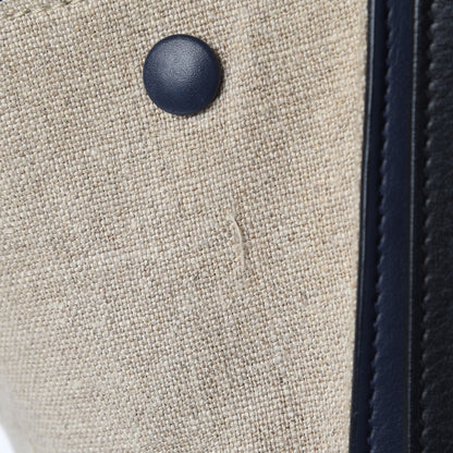 Celine Smooth Calfskin Linen Medium Tri-Color Trapeze Black Navy Blue 14 of 14