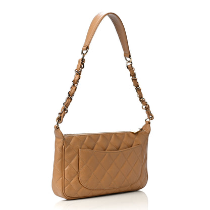 Chanel Caviar Quilted Timeless CC Shoulder Bag Beige 6 of 22