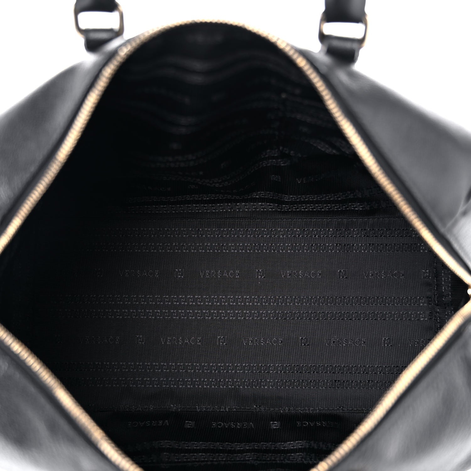 Versace Calfskin Palazzo Duffle Bag Black 4 of 11