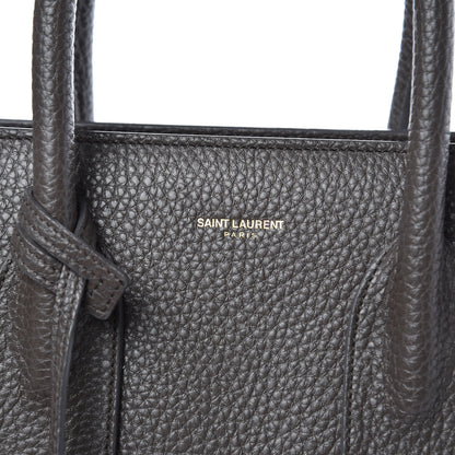Saint Laurent Grained Calfskin Small Sac De Jour Dark Anthracite 8 of 13