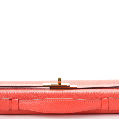 Hermes Epsom Kelly Cut Clutch Pochette Rose Jaipur 24 of 30