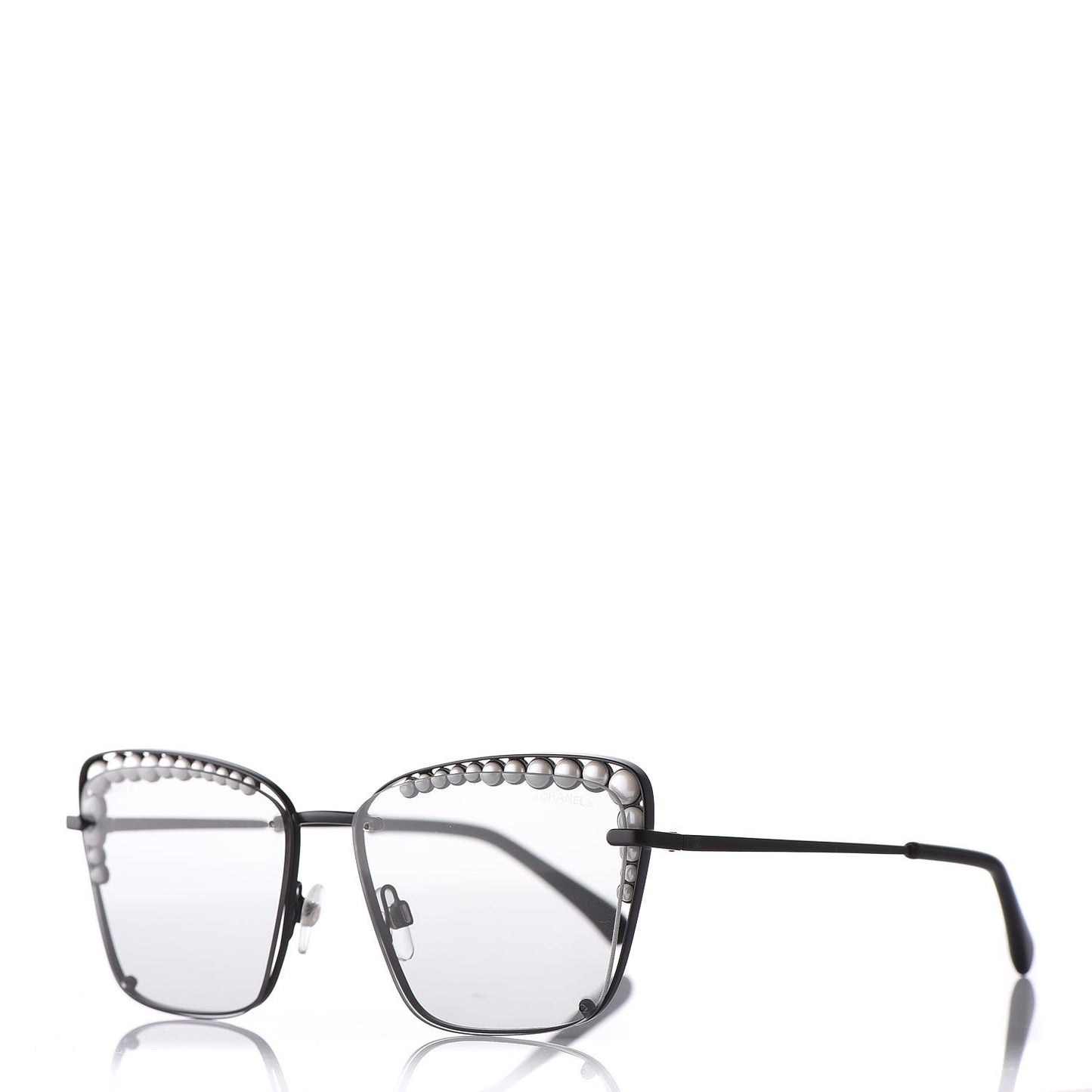 Square Frame Pearl Sunglasses 4235-H Black