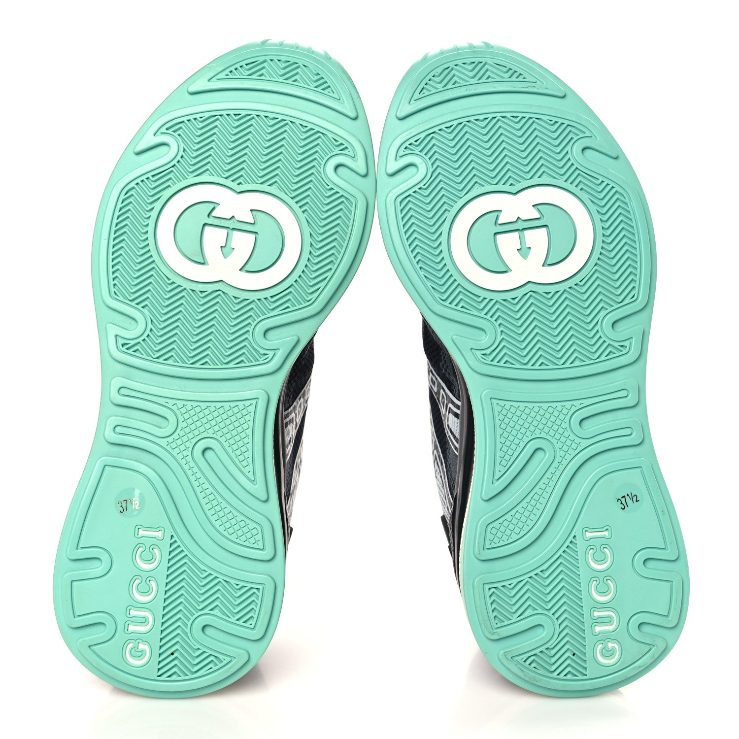 Gucci Fabric Womens Ultrapace R Mid Top Sneakers 37.5 Loess Black 5 of 7