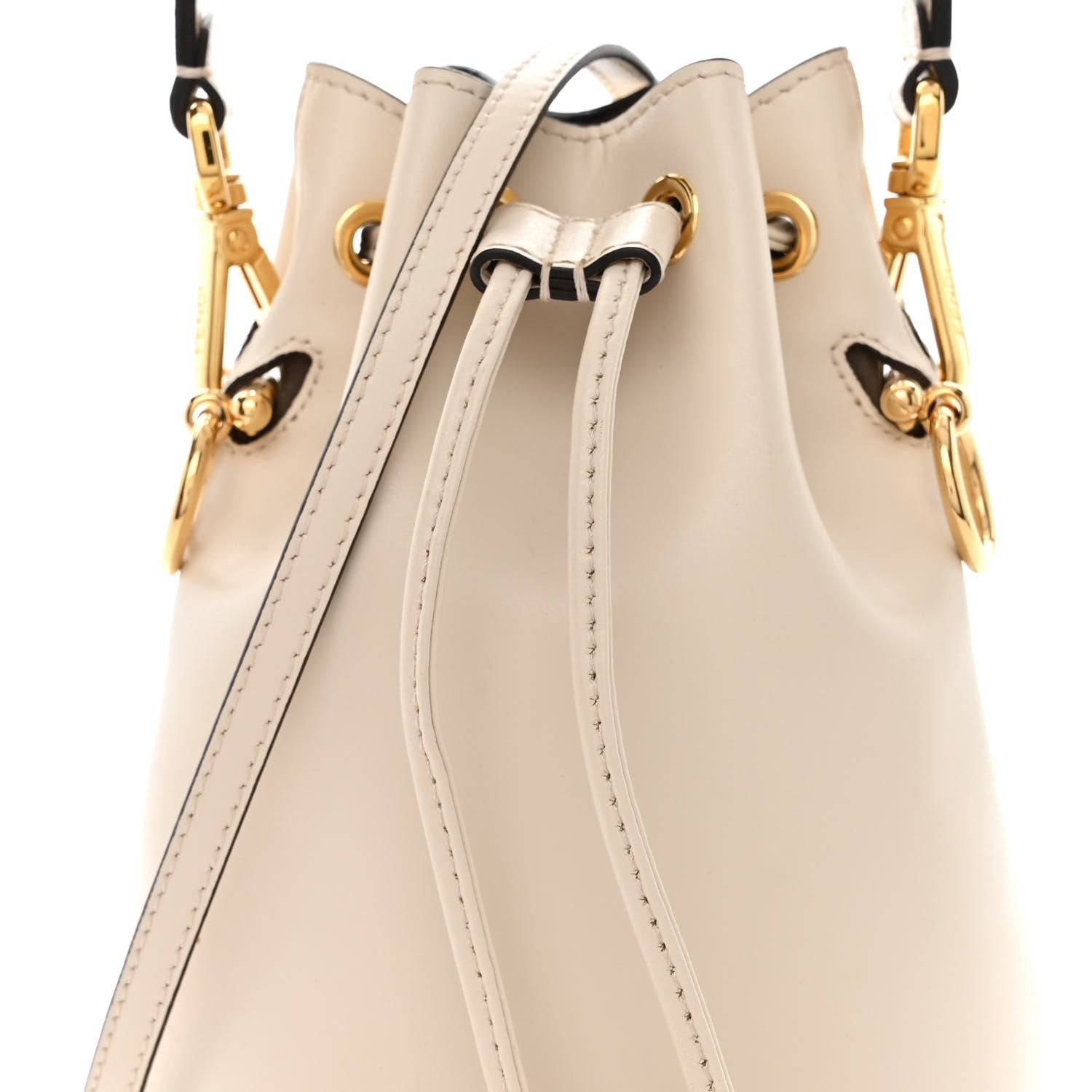 Fendi Vitello Cruise F is Fendi Mini Mon Tresor Bucket Bag Optical White 8 of 14