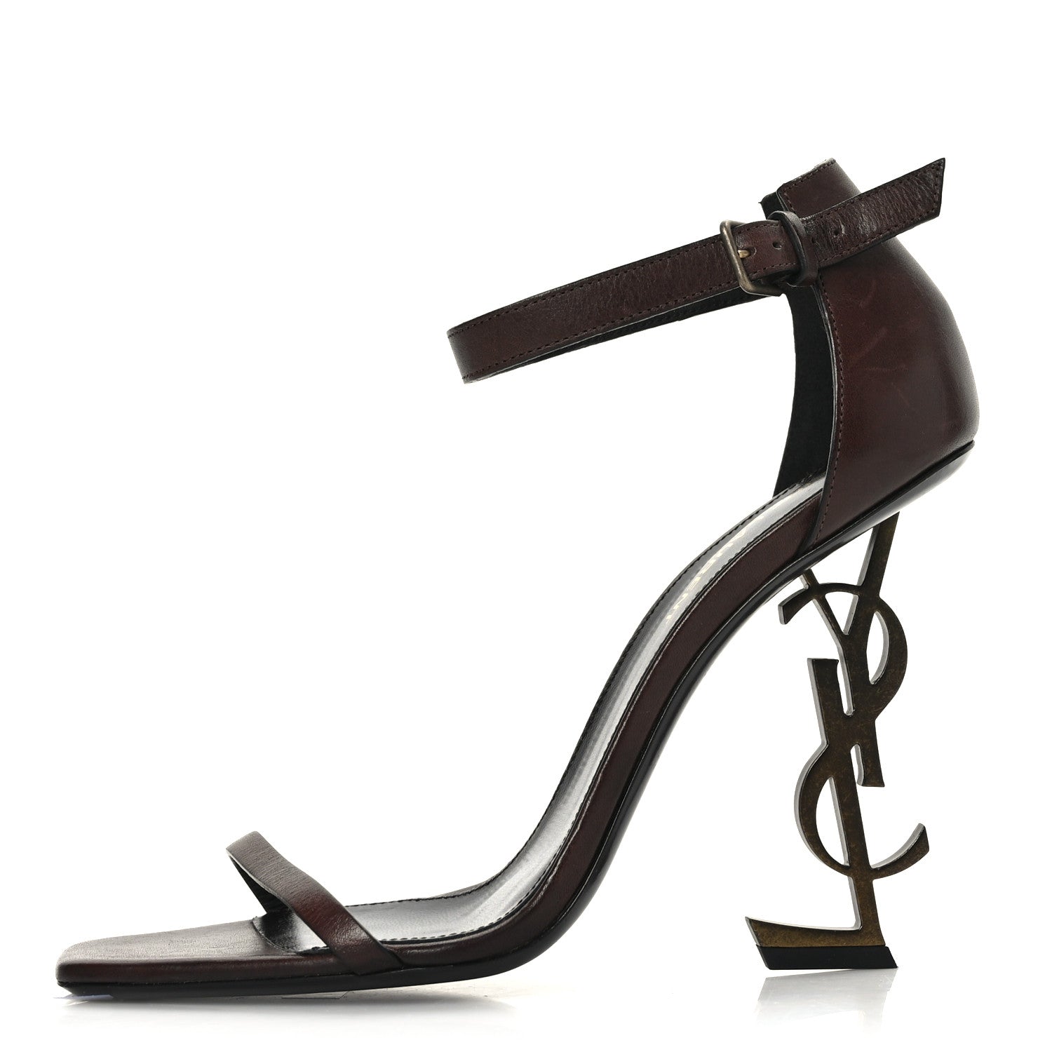 Saint Laurent Calfskin Opyum 110 Sandals 39 Brown 2 of 18