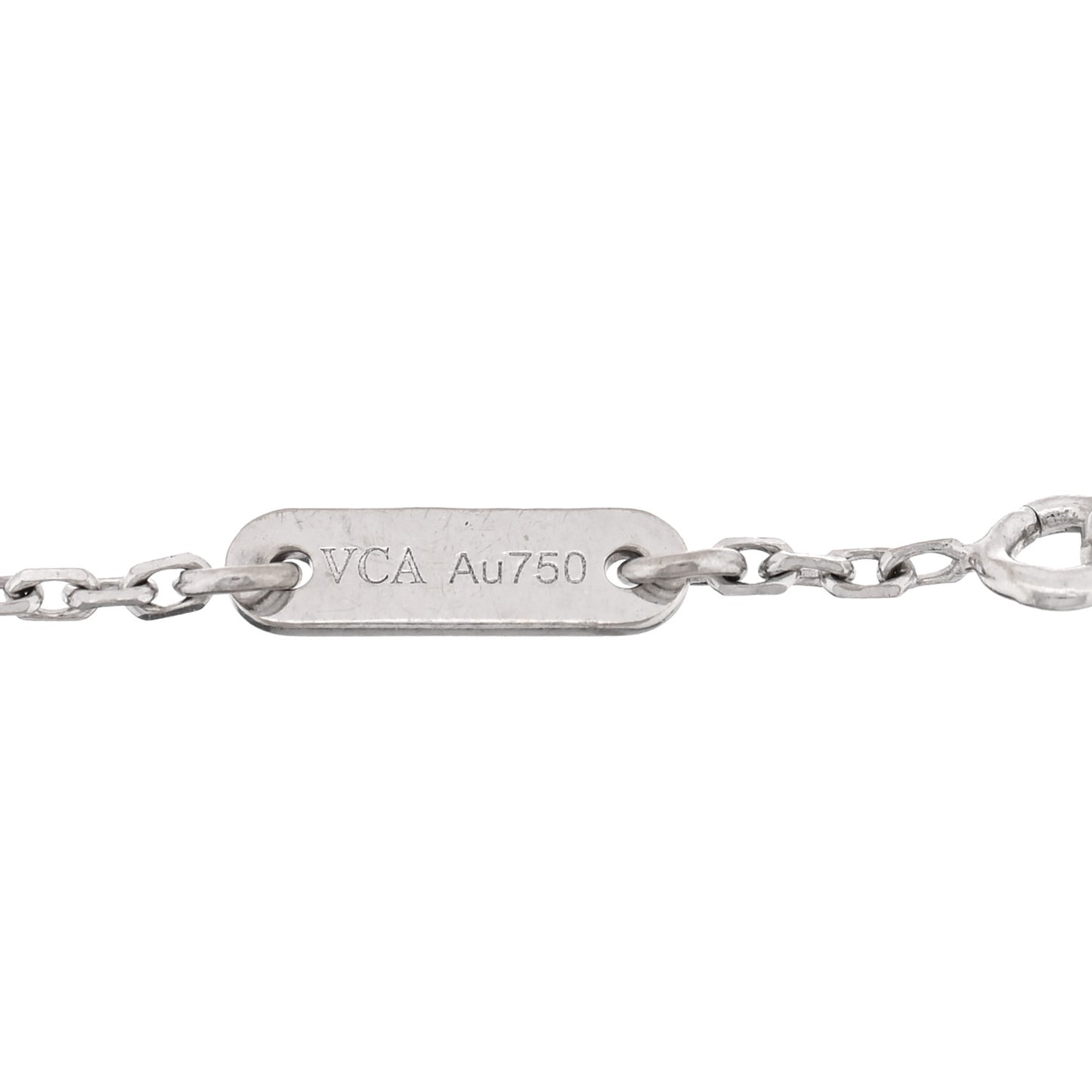 18K White Gold Diamond Sweet Alhambra Bracelet