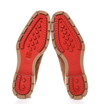 Christian Louboutin Veau Velours Mens Charlie Me Flat Oxfords 44 Brown 5 of 8
