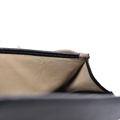 Chloe Calfskin Patchwork Chain Wallet Black Beige 9 of 13