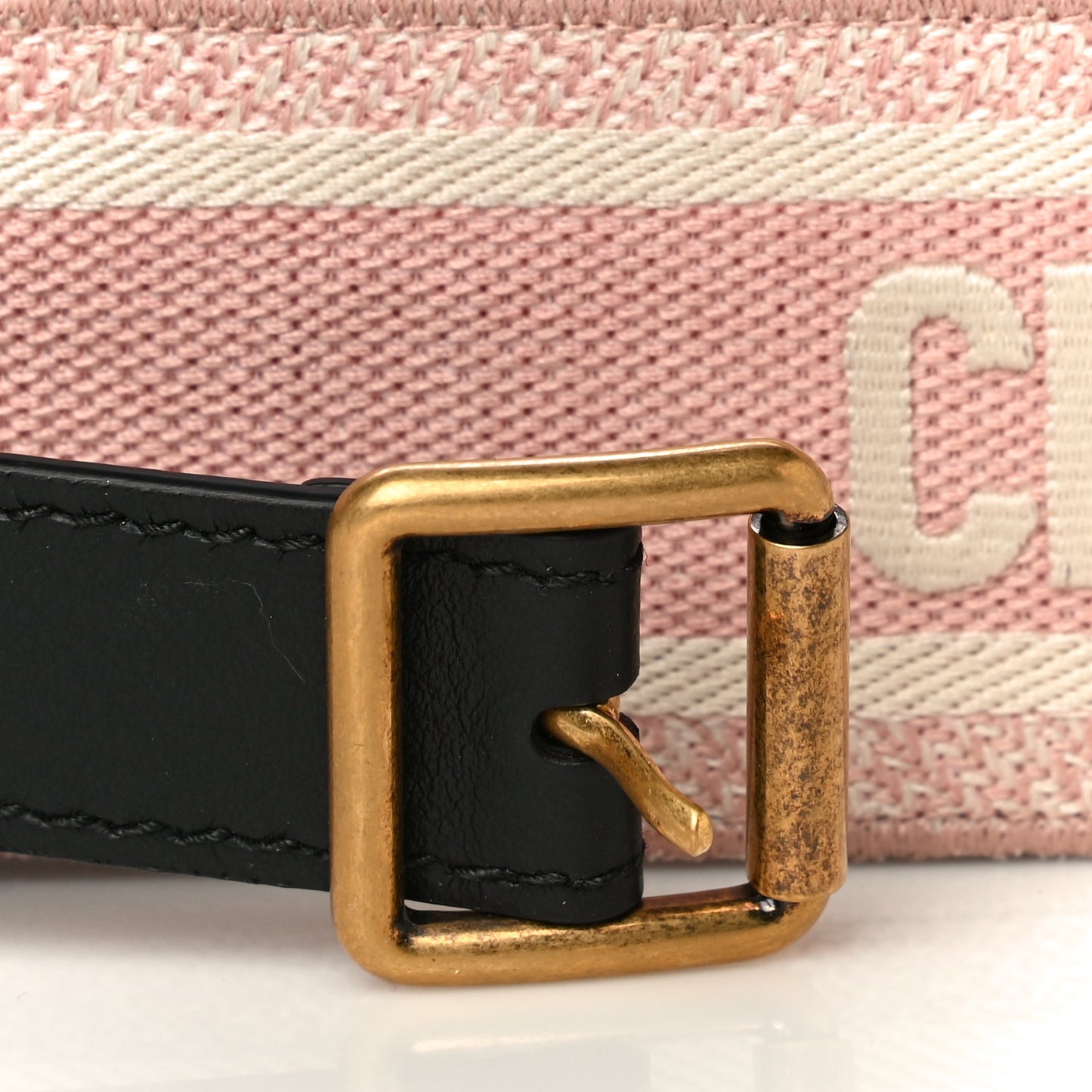 Canvas Embroidered Large Book Belt 80 32 Pink White