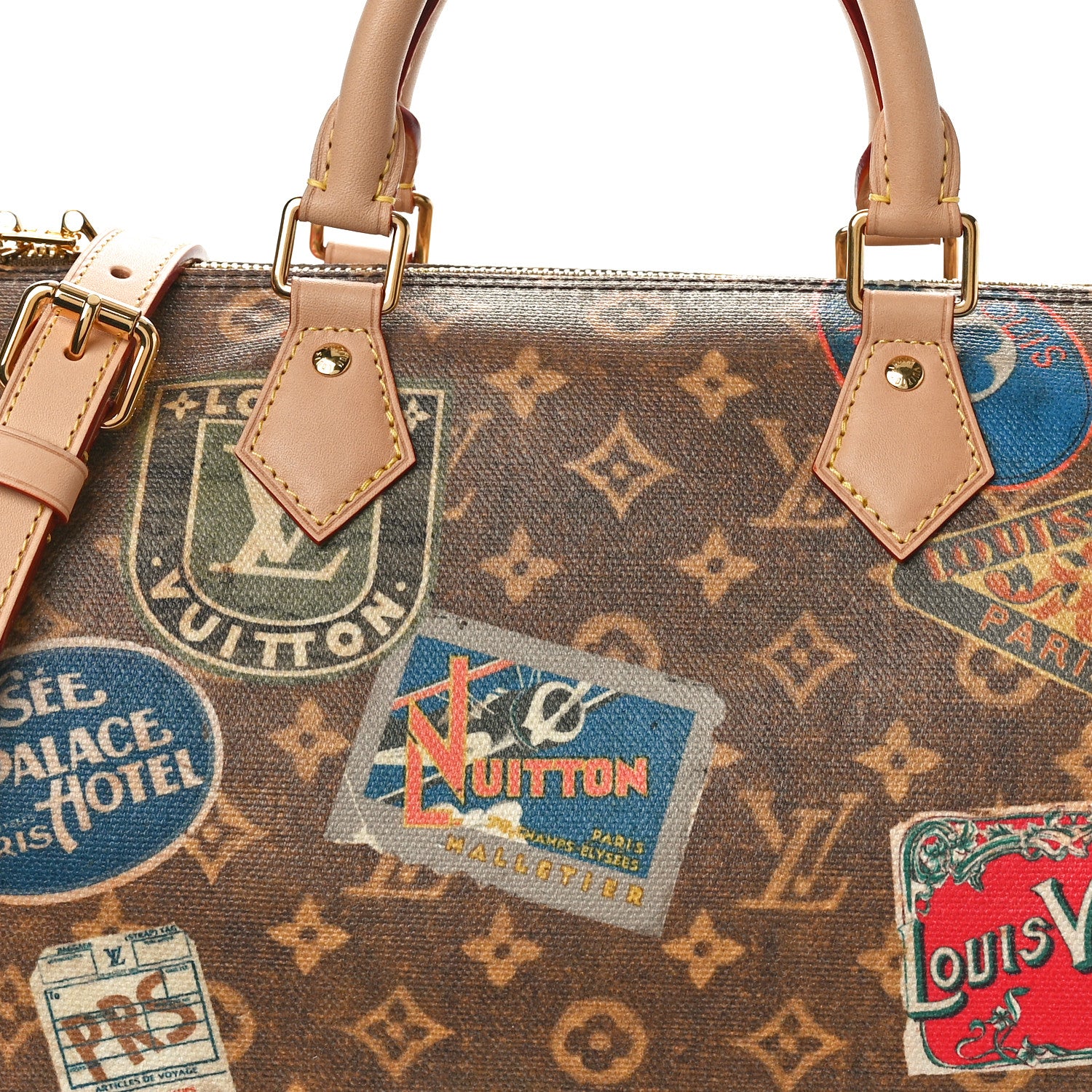 Louis Vuitton Monogram Hotel Labels Speedy Bandouliere 30 1534011
