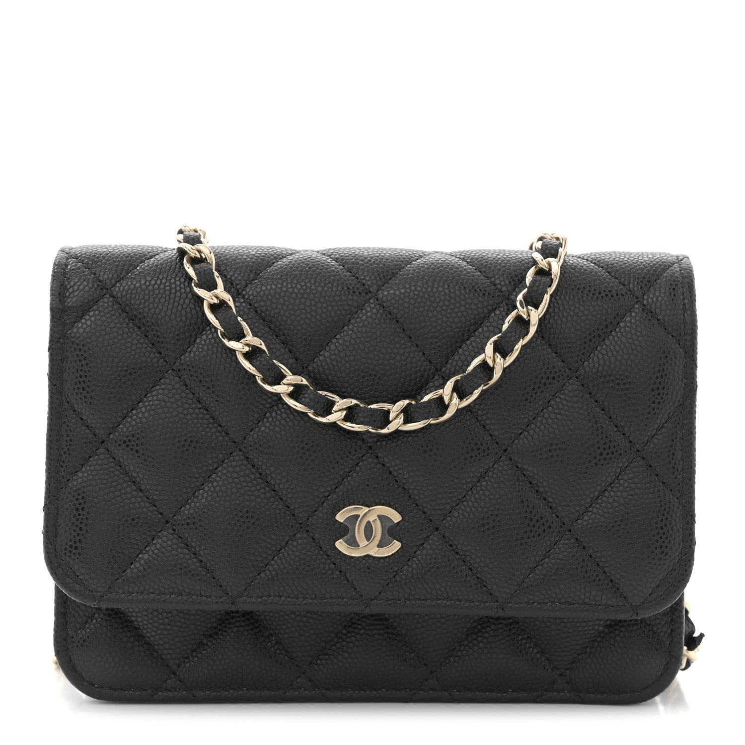 Chanel Caviar Quilted Mini Wallet On Chain WOC Black 1 of 11