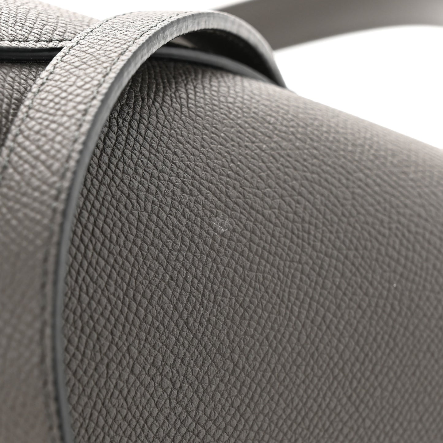 Grained Calfskin Mini Belt Bag Grey