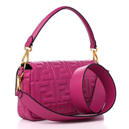 Fendi Nappa FF 1974 Embossed Baguette Ciclamino Pilar 3 of 11