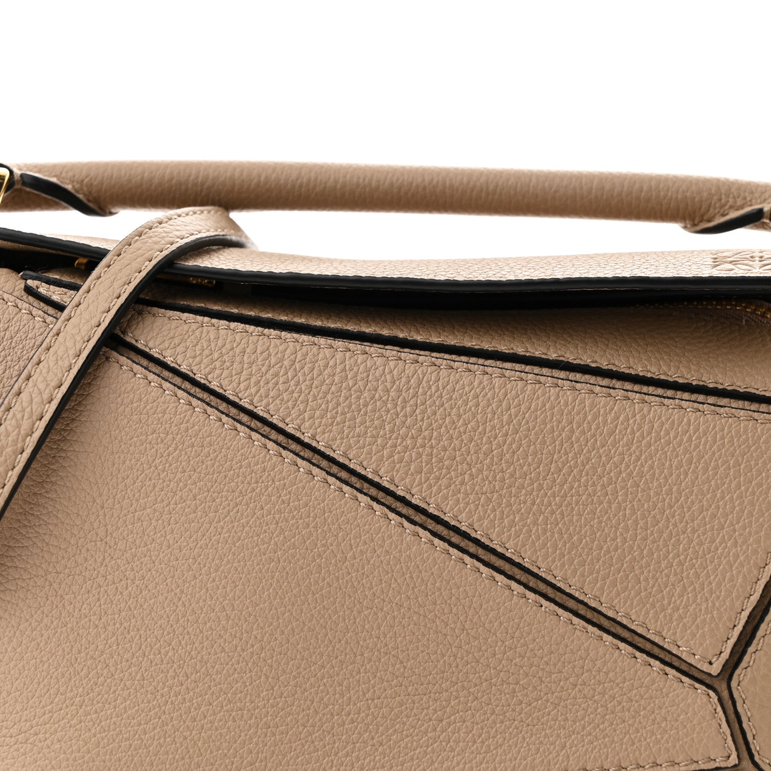 Loewe Grained Calfskin Mini Puzzle Bag Sand 8 of 10