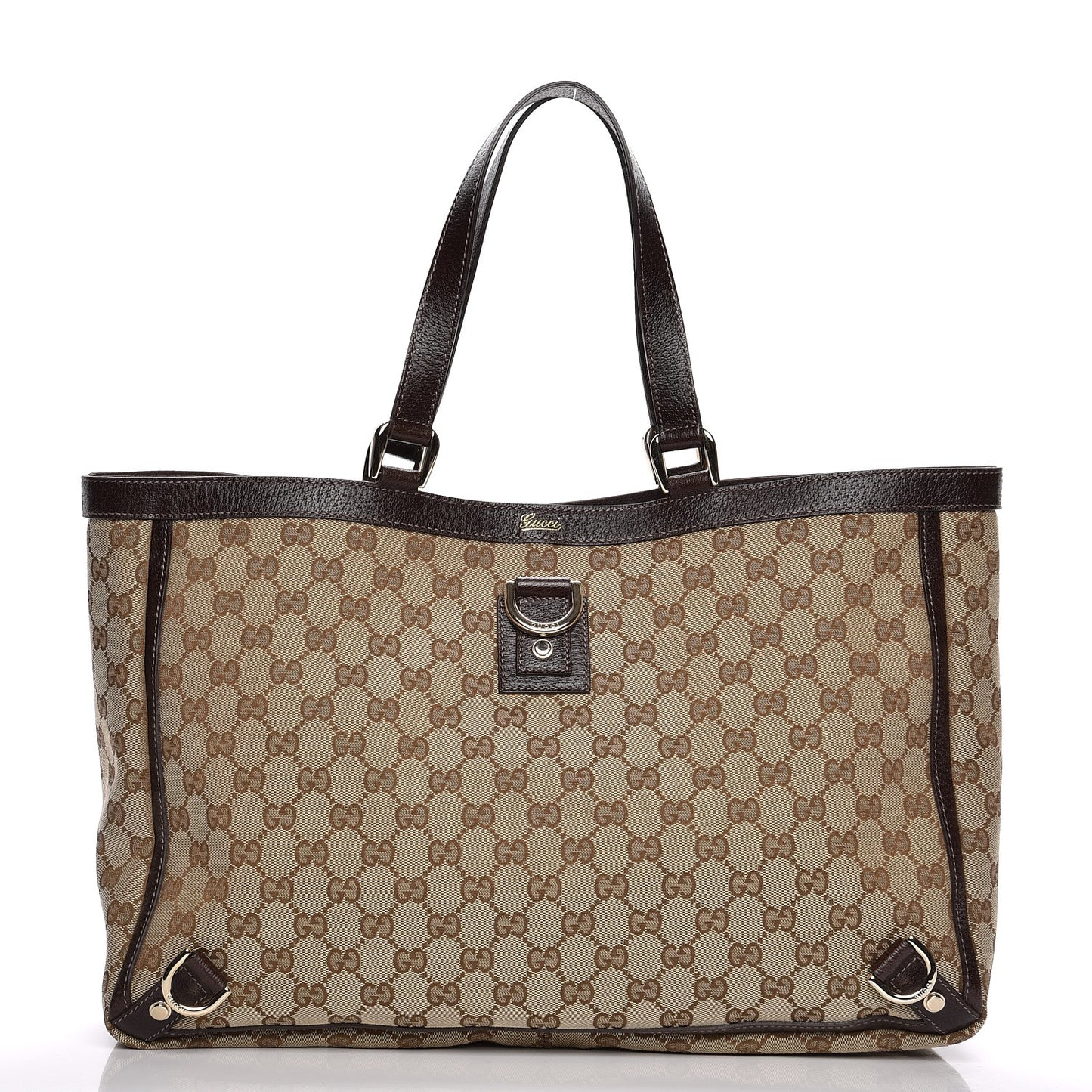 Monogram Large Abbey Tote Dark Brown