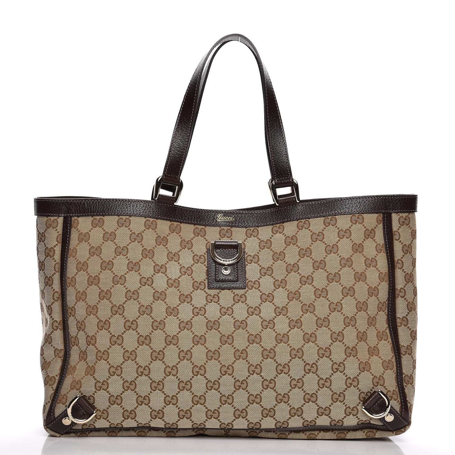 Gucci Monogram Large Abbey Tote Dark Brown 1 of 7