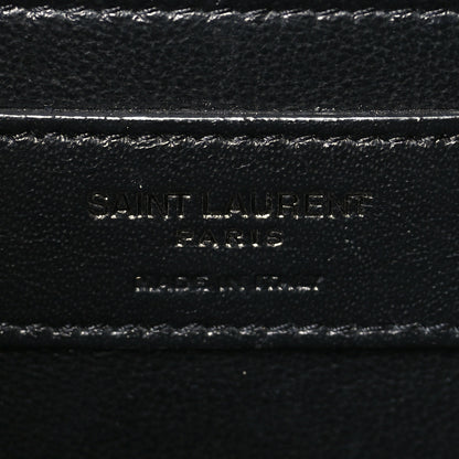 Saint Laurent Grain De Poudre Textured Mixed Matelasse Triquilt Medium Monogram Monochrome Satchel Black 6 of 10