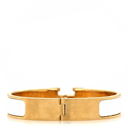 Hermes Enamel Narrow Clic Clac H Bracelet PM White 3 of 5
