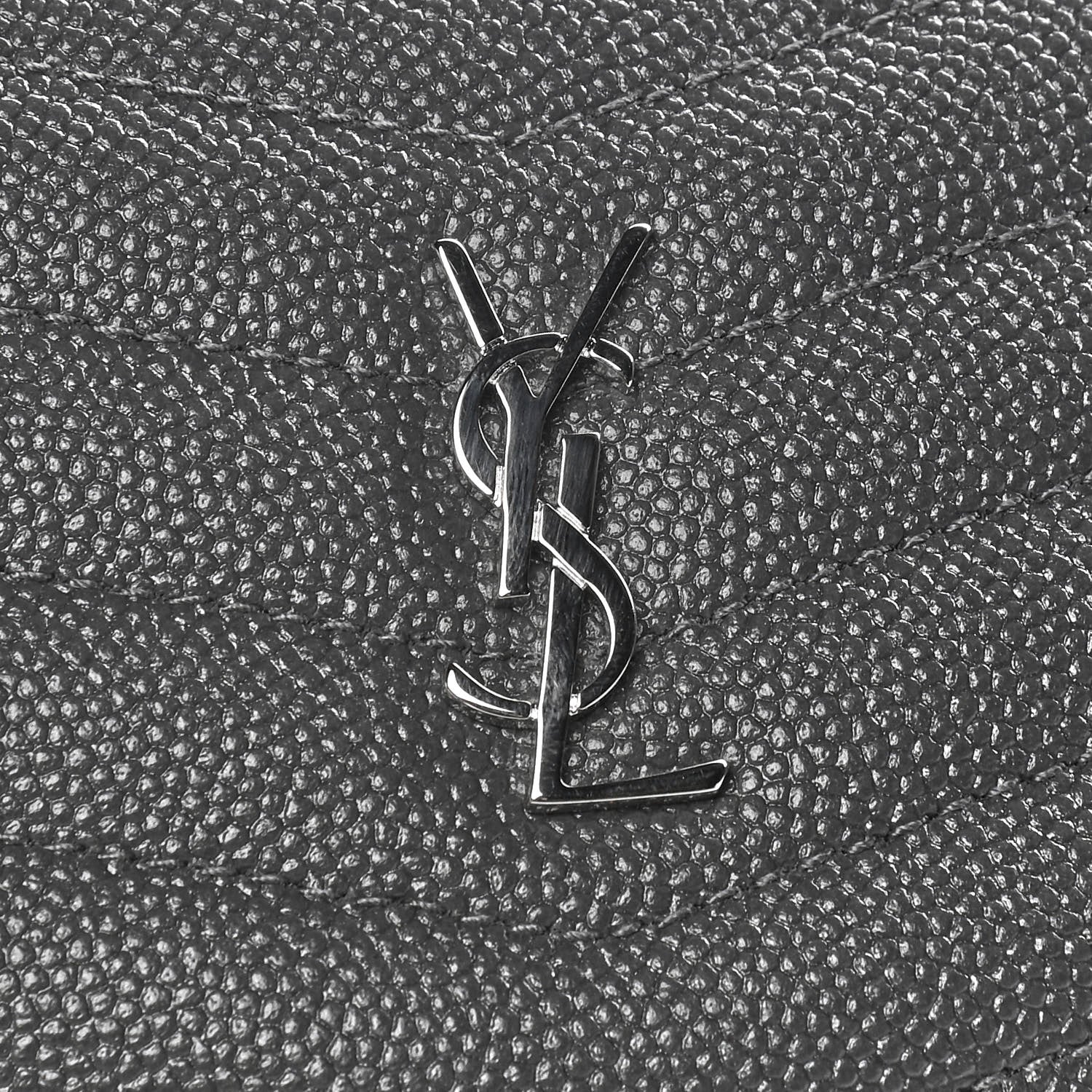 Saint Laurent Grain De Poudre Matelasse Monogram Baby Lou Camera Bag Dark Smog 8 of 11