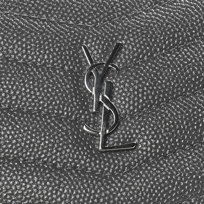 Saint Laurent Grain De Poudre Matelasse Monogram Baby Lou Camera Bag Dark Smog 8 of 11