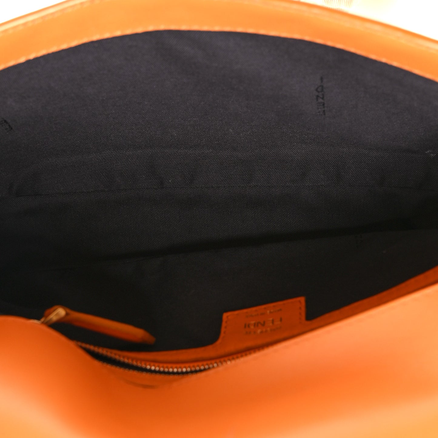 Nappa FF 1974 Embossed Baguette Clementine