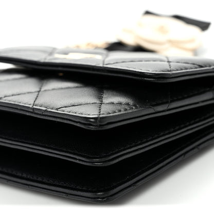 Chanel Lambskin Quilted My Chanel Lady Card Holder On Chain Black 10 of 10
