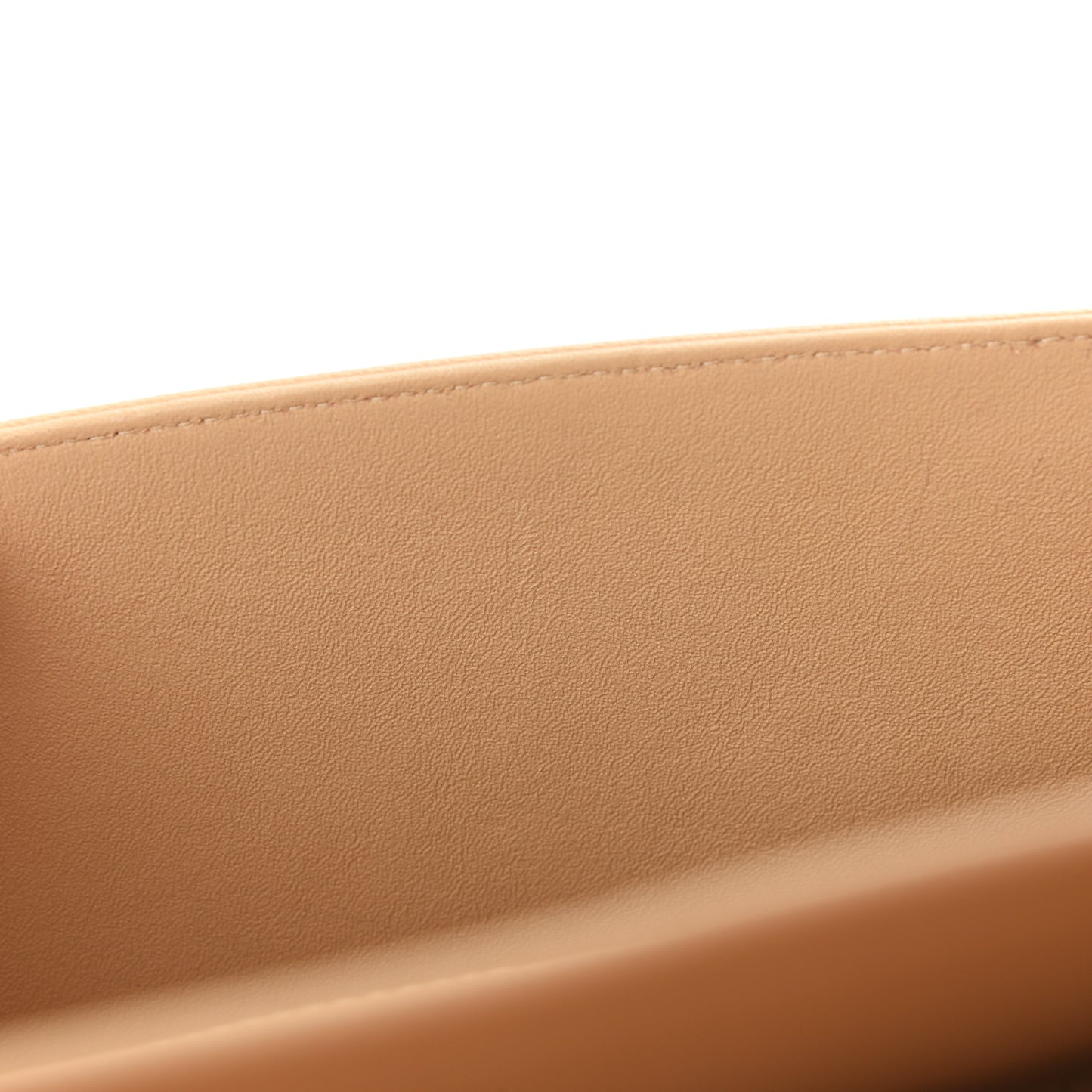 Caviar Quilted Jumbo Double Flap Beige Clair