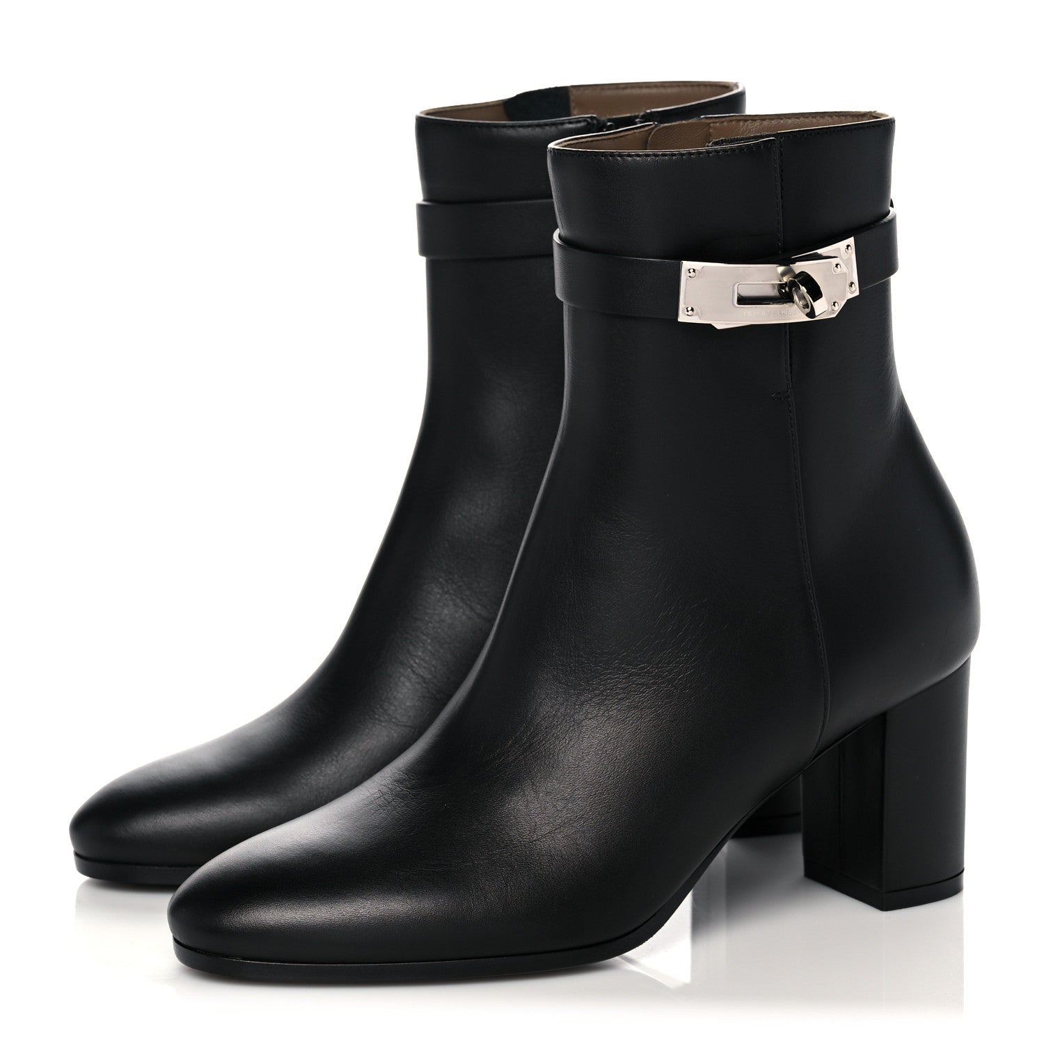 Hermes Calfskin Saint Germain Ankle Boots 35.5 Black 3 of 10