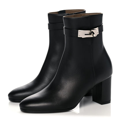 Hermes Calfskin Saint Germain Ankle Boots 35.5 Black 3 of 10