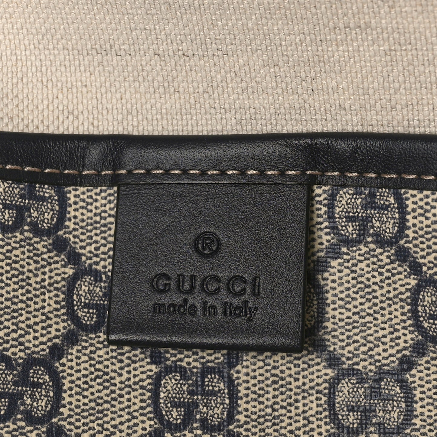 GG Plus Monogram Medium Signature Web Loop Tote Navy