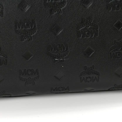 MCM Calfskin Monogram Klara Crossbody Pouch Black 12 of 12