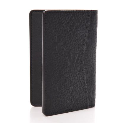 Louis Vuitton Taurillon Monogram Pocket Organizer Black 3 of 7
