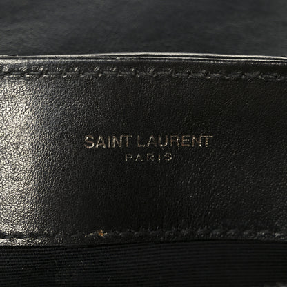 Saint Laurent Calfskin Y Quilted Monogram Monochrome Small Loulou Chain Satchel Black 6 of 11