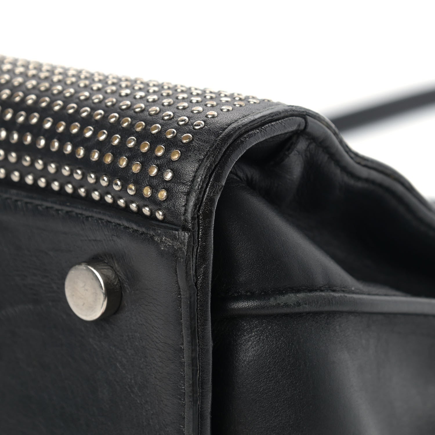 Saint Laurent Calfskin Studded Small Sac De Jour Black 10 of 19