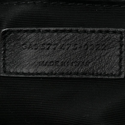 Saint Laurent Wool Jersey Quilted Medium Loulou Puffer Monogram Chain Black 8 of 10