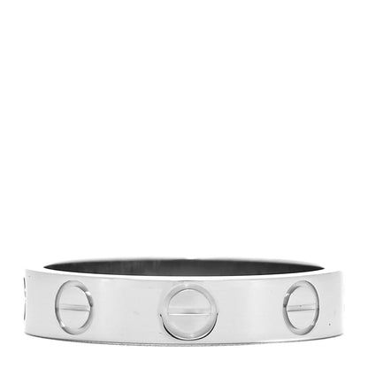Cartier 18K White Gold 3.5mm LOVE Wedding Band Ring 47 4 3 of 5