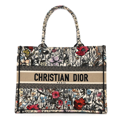 Christian Dior Canvas Embroidered Medium Mille Fleurs Book Tote Multicolor 1 of 13