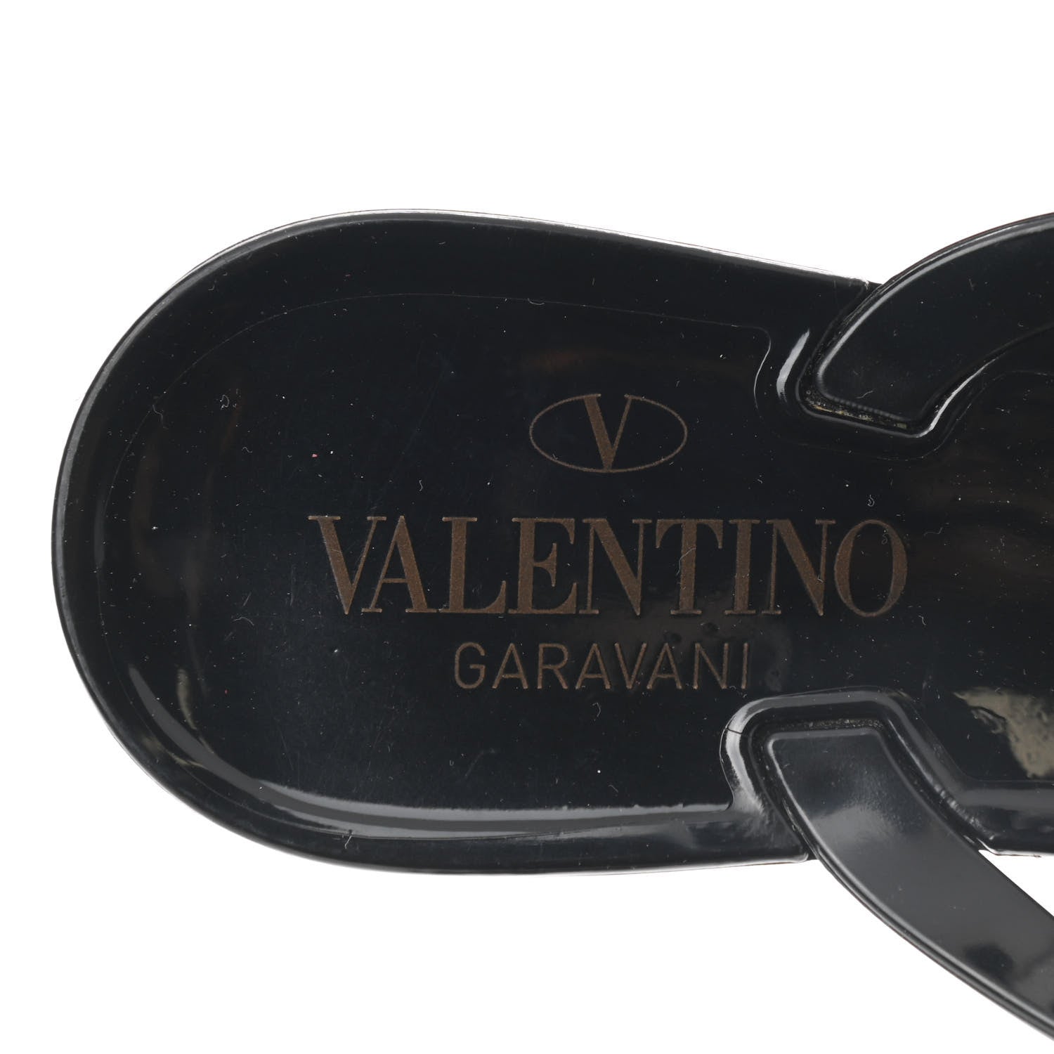 Valentino Garavani PVC Jelly Rockstud Bow Thong Sandals 37 Black 7 of 7