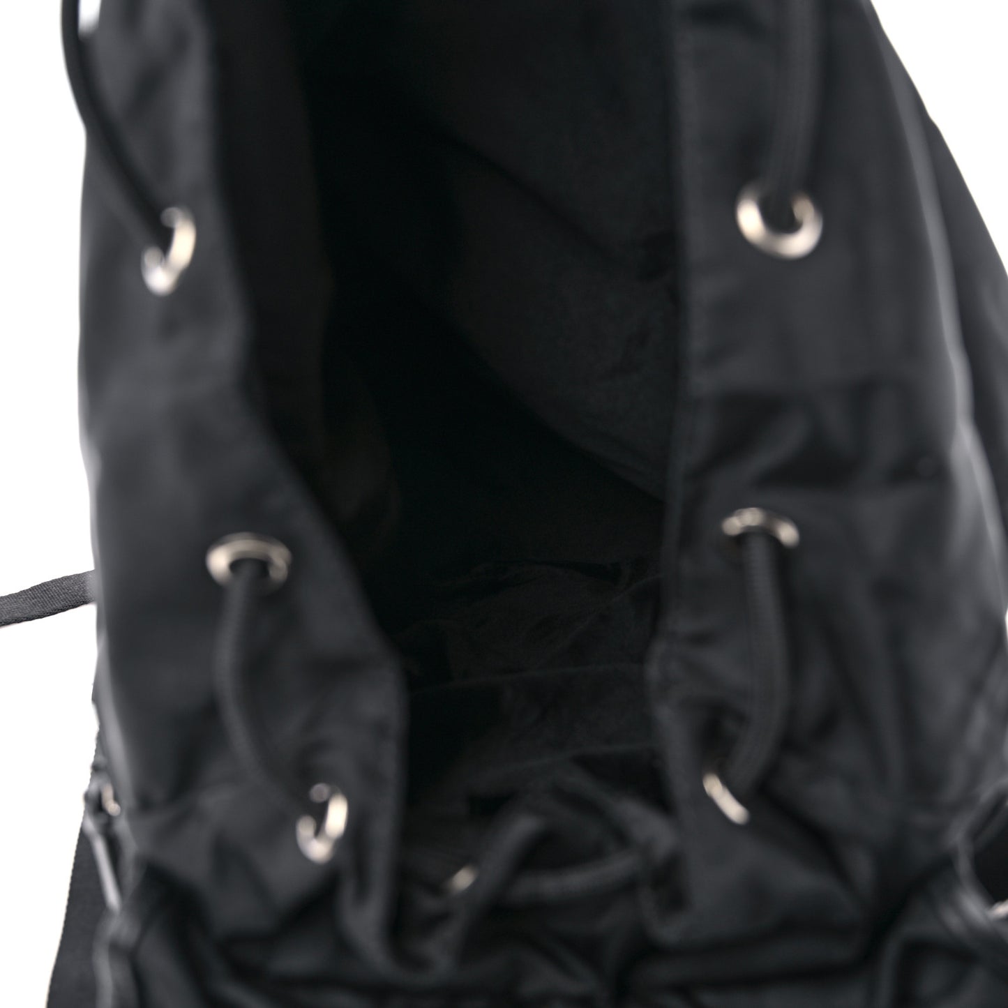 Nylon Logo Backpack Black