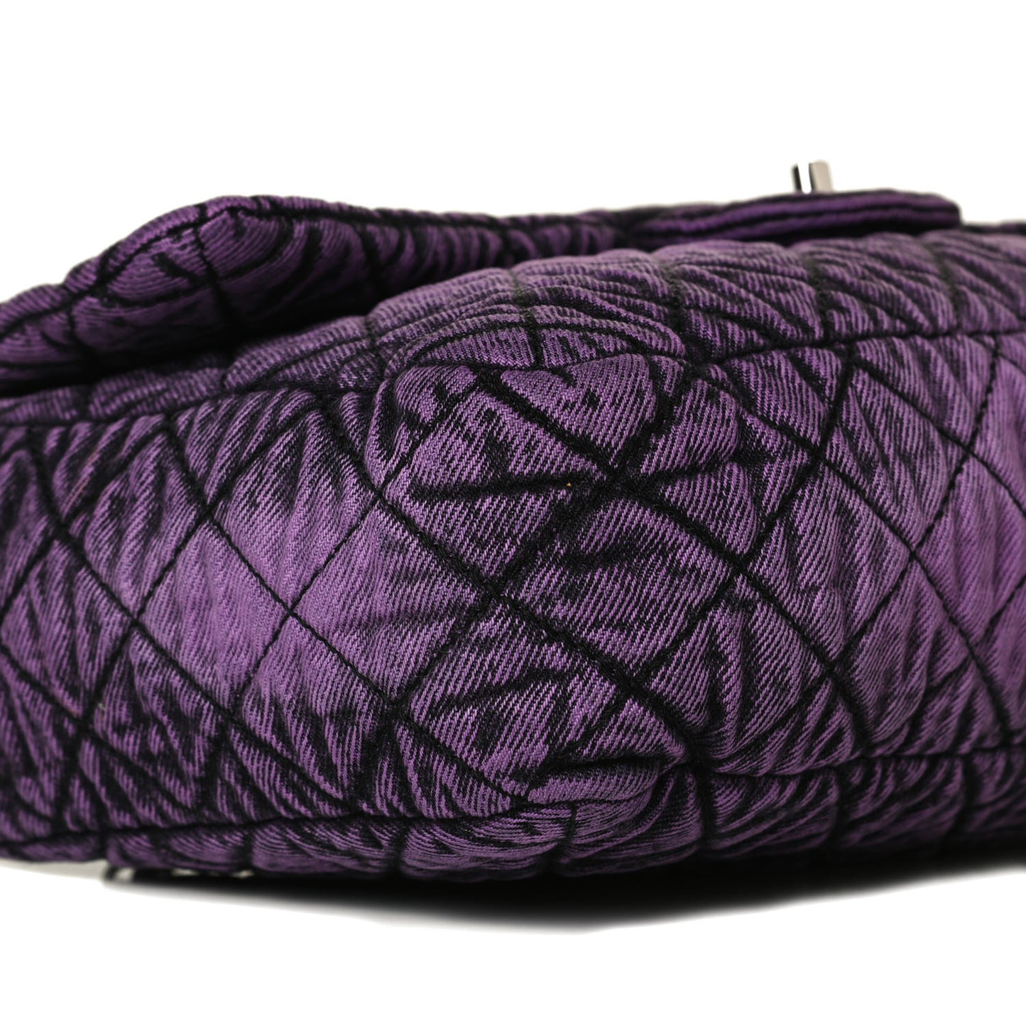 Denim Quilted Denimpression Flap Purple Black