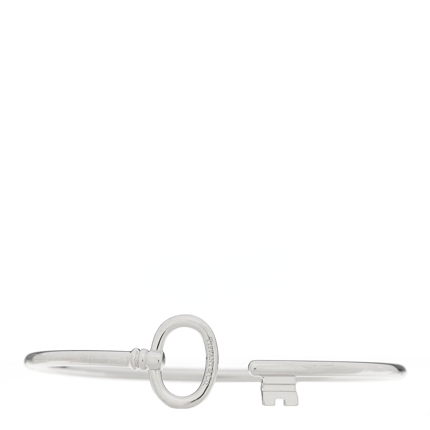 18K White Gold Keys Wire Bracelet