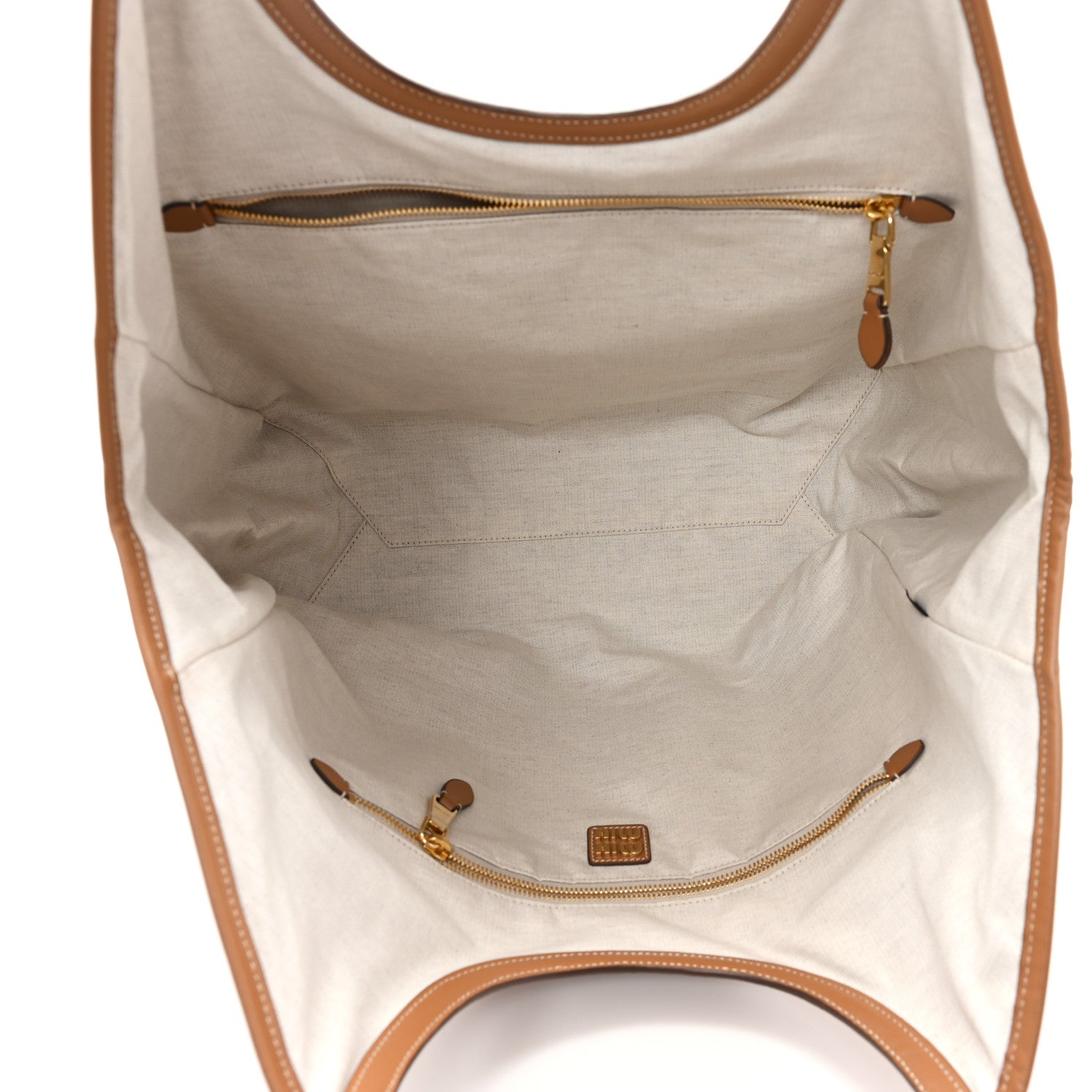 Miu Miu Nappa Large Ivy Tote Bag Cognac 5 of 11