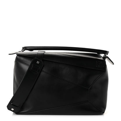 Loewe Calfskin Large Puzzle Edge Bag Black 1 of 9