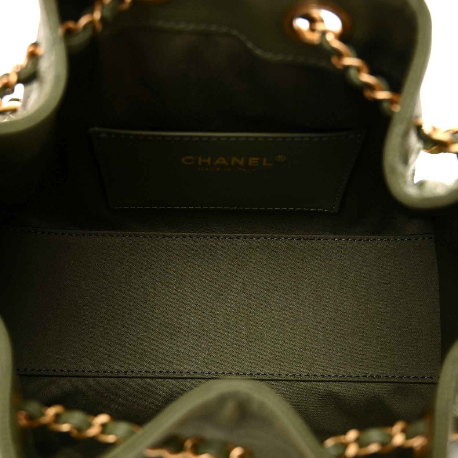 Chanel Caviar Quilted Mini Chanel 25 Handbag Green 5 of 10