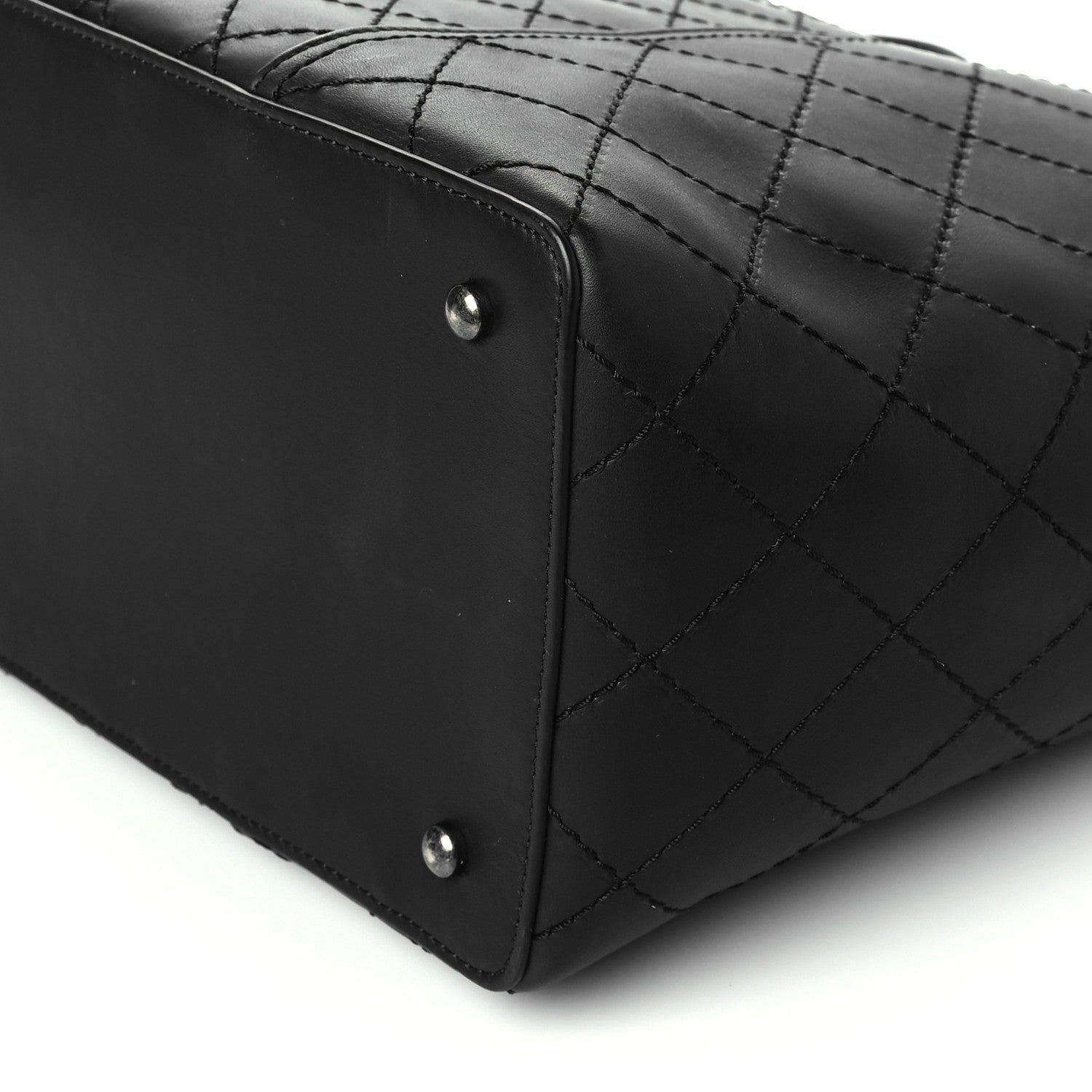 Chanel Lambskin Stitched Shopping Tote Black 10 of 10