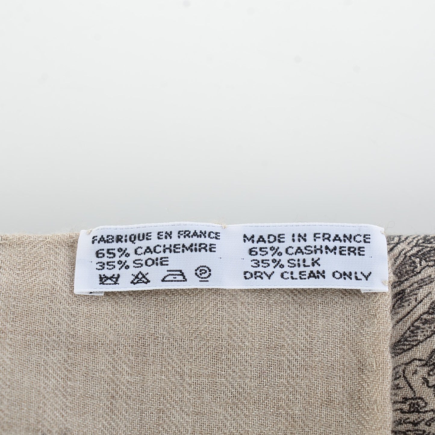 Cashmere Silk Le Jardin de Leila Shawl 140 Blanc Noir Anthracite Gris