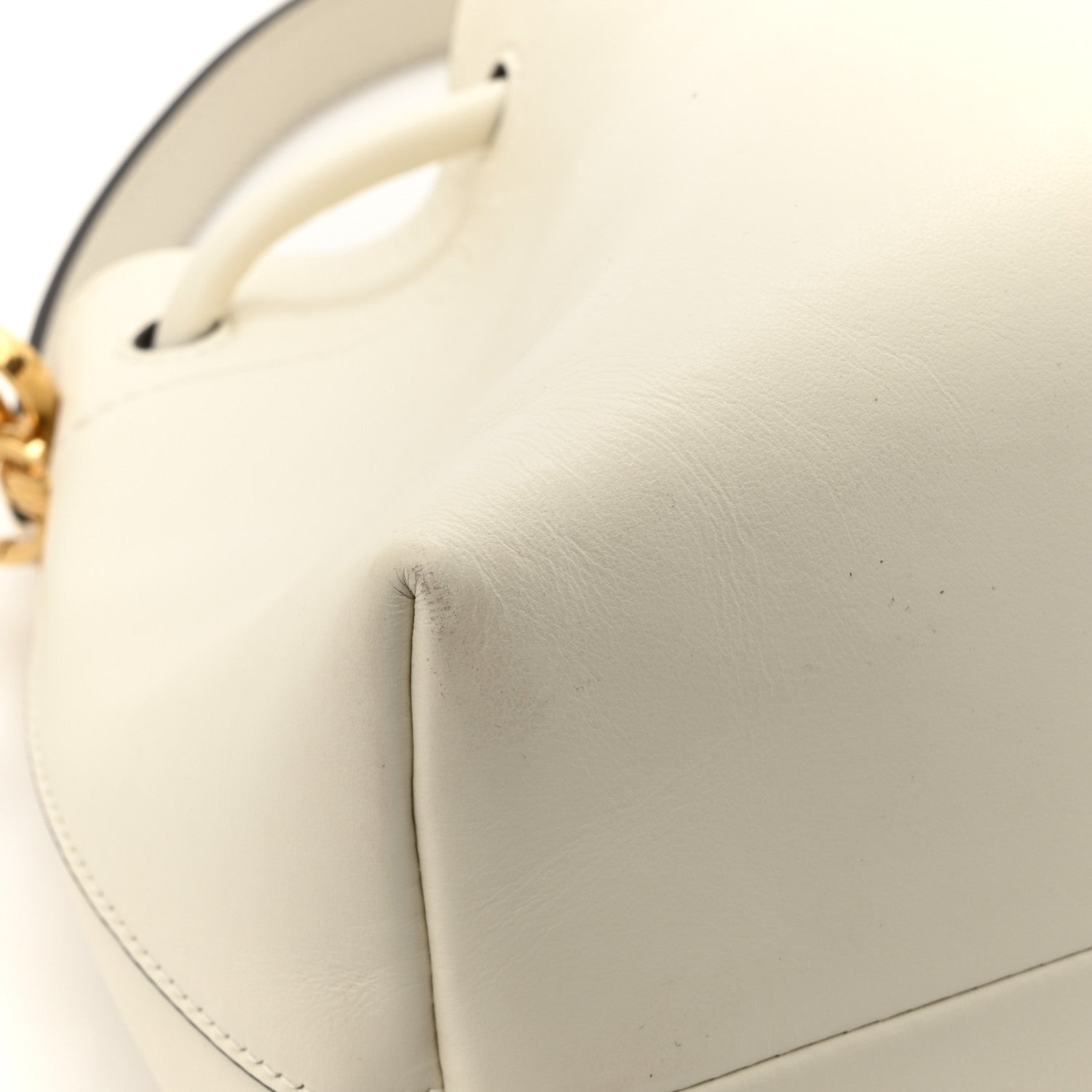 Jimmy Choo Soft Shiny Calfskin Bon Bon East West Bucket Bag Latte 10 of 13