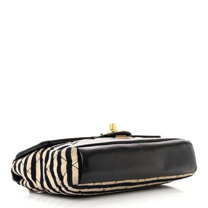 Chanel Jersey Quilted Small Coco Sailor Flap Black White 5 of 13