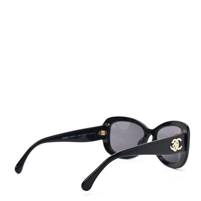 Chanel Acetate Polarized CC Sunglasses 5468B Black 4 of 6