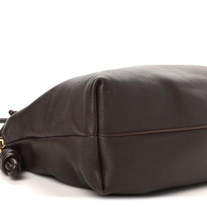 Loewe Mellow Nappa Medium Donut Chain Flamenco Knot Clutch Dark Burgundy 8 of 9